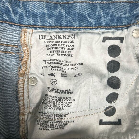 BLANK NYC Skinny Classique Cotton Spandex Distressed Destroyed Lowrise Jeans 27 - Picture 5 of 5